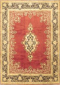 Medallion Brown Traditional Rug, tr1068brn