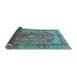 Sideview of Medallion Light Blue Traditional Rug, tr1069lblu