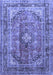 Medallion Blue Traditional Rug, tr1069blu