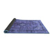 Sideview of Medallion Blue Traditional Rug, tr1069blu