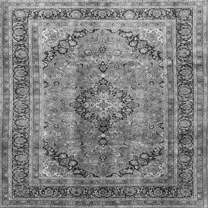 Serging Thickness of Medallion Gray Traditional Rug, tr1069gry