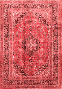 Medallion Red Traditional Rug, tr1069red