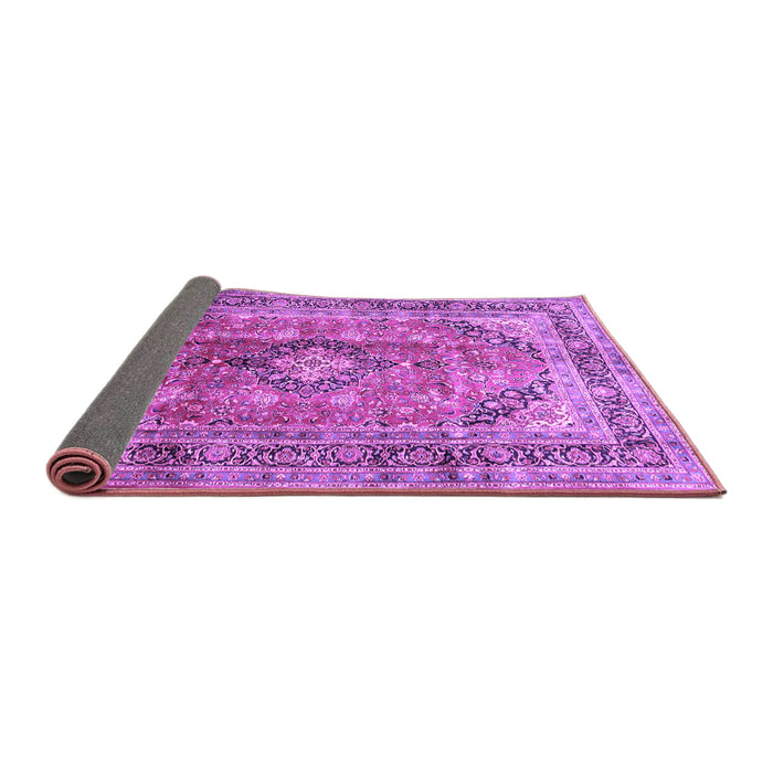 Sideview of Medallion Purple Traditional Rug, tr1069pur