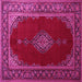 Square Medallion Pink Traditional Rug, tr106pnk