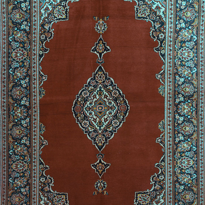 Medallion Light Blue Traditional Rug, tr106lblu
