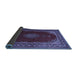 Sideview of Medallion Blue Traditional Rug, tr106blu