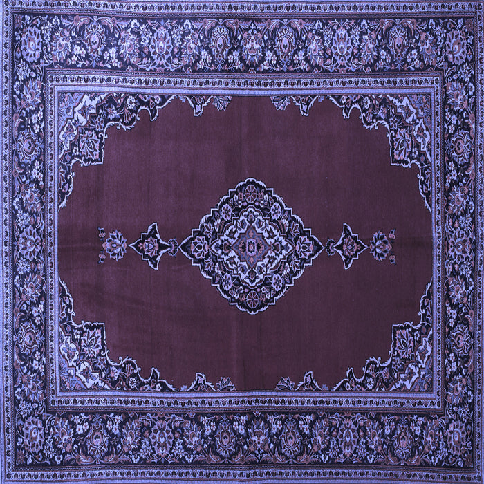 Square Medallion Blue Traditional Rug, tr106blu