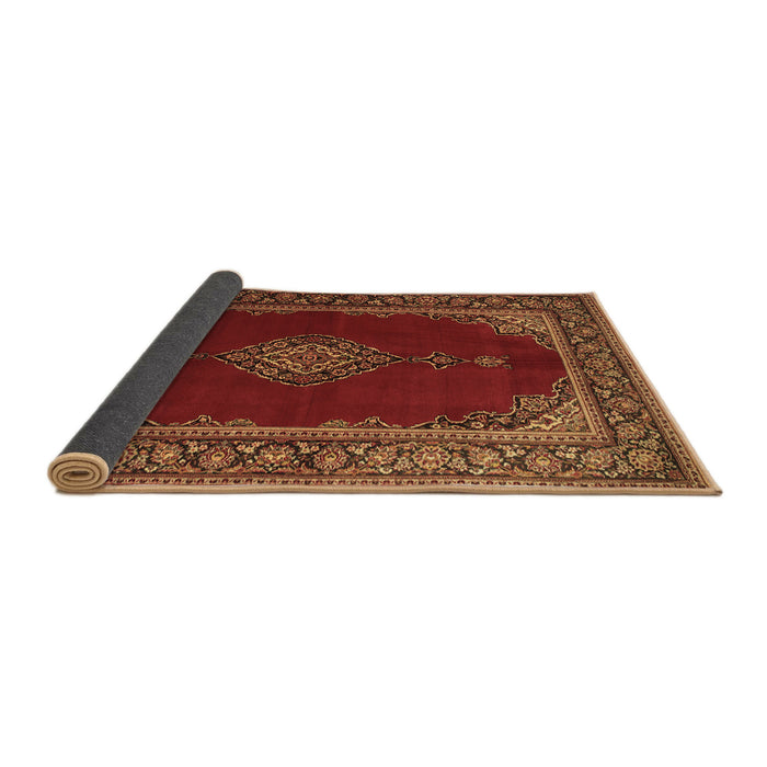 Sideview of Medallion Brown Traditional Rug, tr106brn