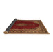 Sideview of Medallion Brown Traditional Rug, tr106brn