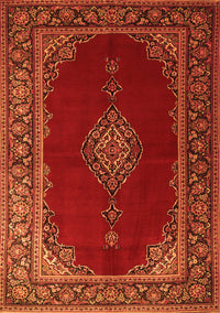 Medallion Orange Traditional Rug, tr106org