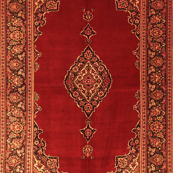 Medallion Orange Traditional Rug, tr106org