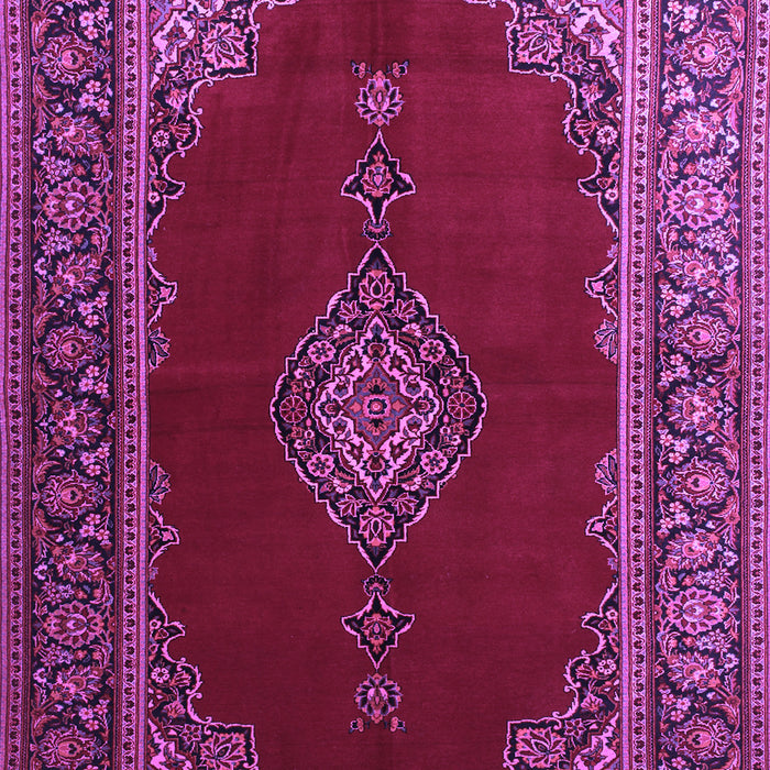 Medallion Purple Traditional Rug, tr106pur