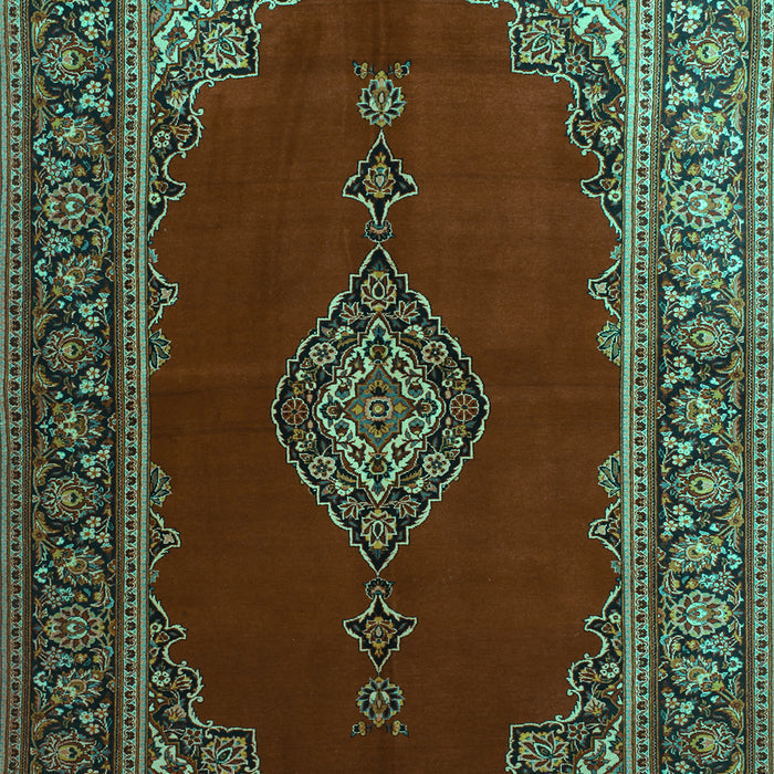 Medallion Turquoise Traditional Rug, tr106turq