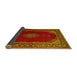 Sideview of Medallion Yellow Traditional Rug, tr106yw