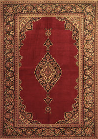 Medallion Brown Traditional Rug, tr106brn