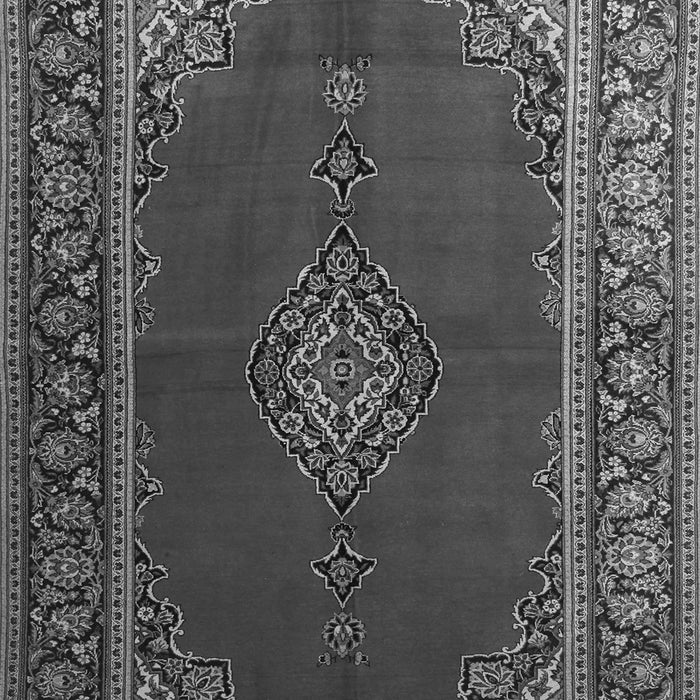 Serging Thickness of Machine Washable Medallion Gray Traditional Rug, wshtr106gry