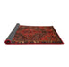 Sideview of Traditional Dark Sienna Brown Persian Rug, tr107