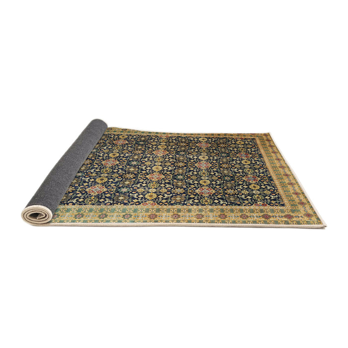 Sideview of Traditional Metallic Gold Persian Rug, tr1070