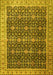 Machine Washable Persian Yellow Traditional Rug, wshtr1070yw