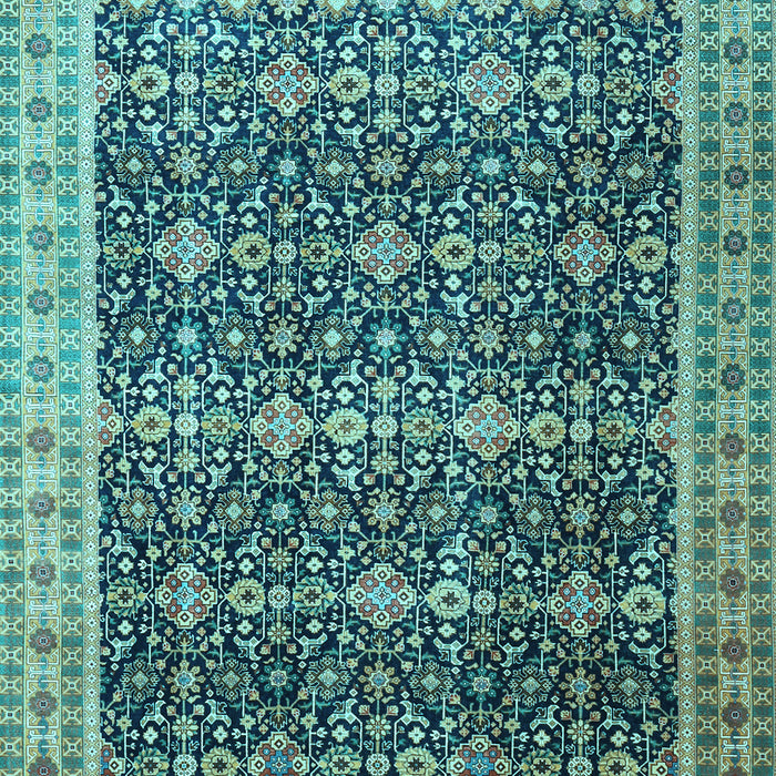 Machine Washable Persian Light Blue Traditional Rug, wshtr1070lblu