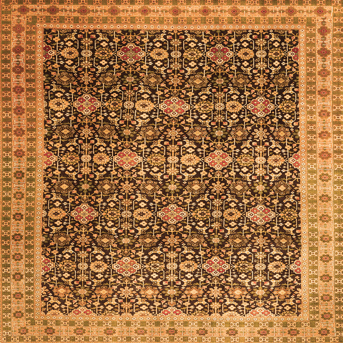 Serging Thickness of Persian Orange Traditional Rug, tr1070org