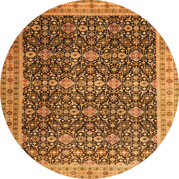 Square Persian Orange Traditional Rug, tr1070org