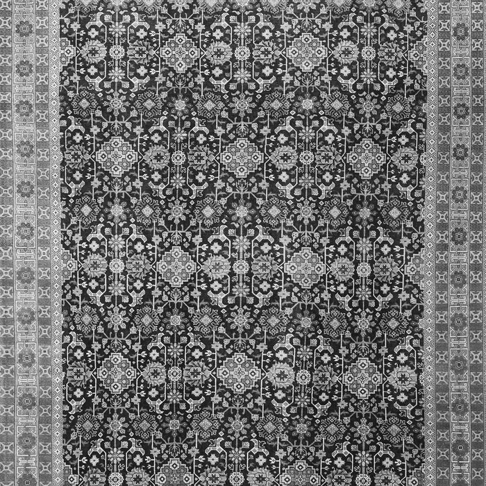 Serging Thickness of Machine Washable Persian Gray Traditional Rug, wshtr1070gry