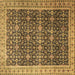 Square Persian Brown Traditional Rug, tr1070brn