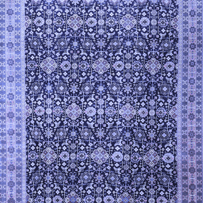 Machine Washable Persian Blue Traditional Rug, wshtr1070blu