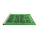 Sideview of Machine Washable Persian Emerald Green Traditional Area Rugs, wshtr1070emgrn