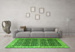 Machine Washable Persian Green Traditional Area Rugs in a Living Room,, wshtr1070grn