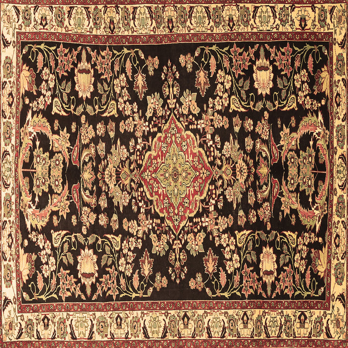 Square Animal Brown Traditional Rug, tr1071brn