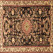 Square Animal Brown Traditional Rug, tr1071brn