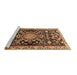 Sideview of Machine Washable Animal Brown Traditional Rug, wshtr1071brn