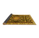 Sideview of Animal Yellow Traditional Rug, tr1071yw