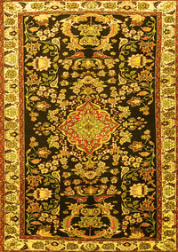 Animal Yellow Traditional Rug, tr1071yw