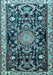 Machine Washable Animal Light Blue Traditional Rug, wshtr1071lblu