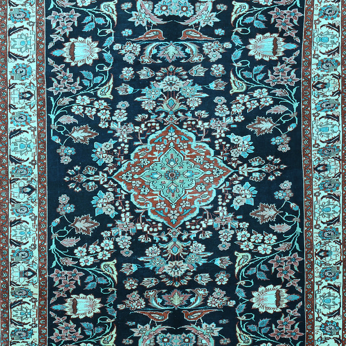 Machine Washable Animal Light Blue Traditional Rug, wshtr1071lblu