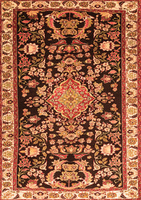 Animal Orange Traditional Rug, tr1071org