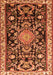 Animal Orange Traditional Rug, tr1071org