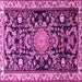 Square Animal Pink Traditional Rug, tr1071pnk