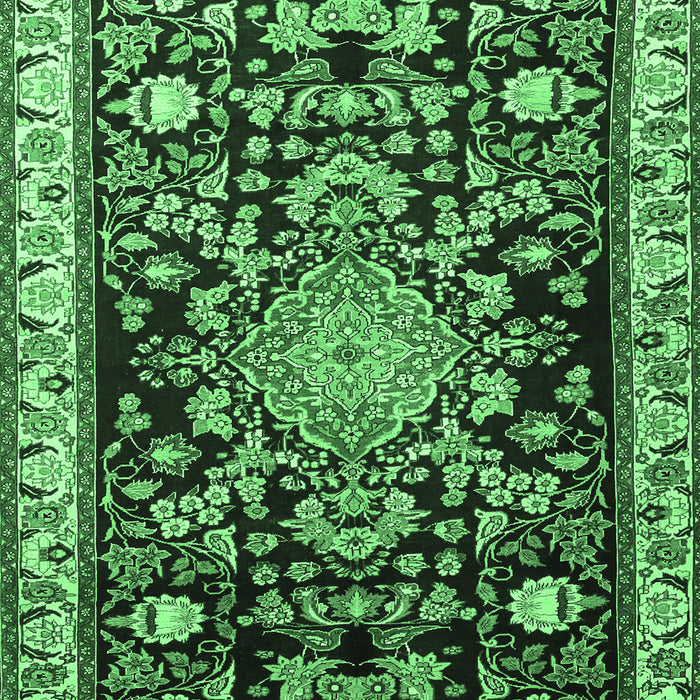 Machine Washable Animal Emerald Green Traditional Area Rugs, wshtr1071emgrn