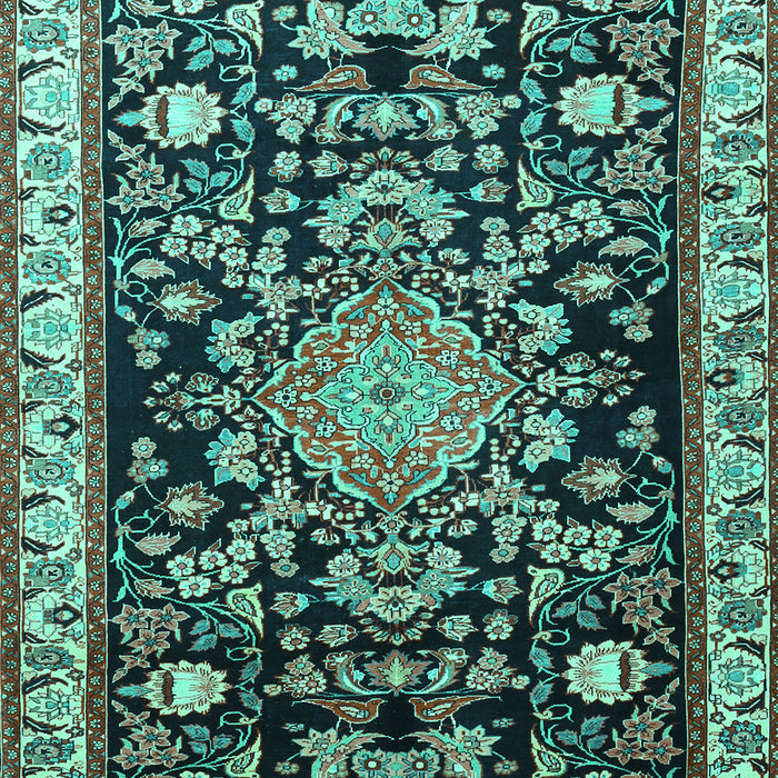 Machine Washable Animal Turquoise Traditional Area Rugs, wshtr1071turq