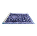 Sideview of Machine Washable Animal Blue Traditional Rug, wshtr1071blu