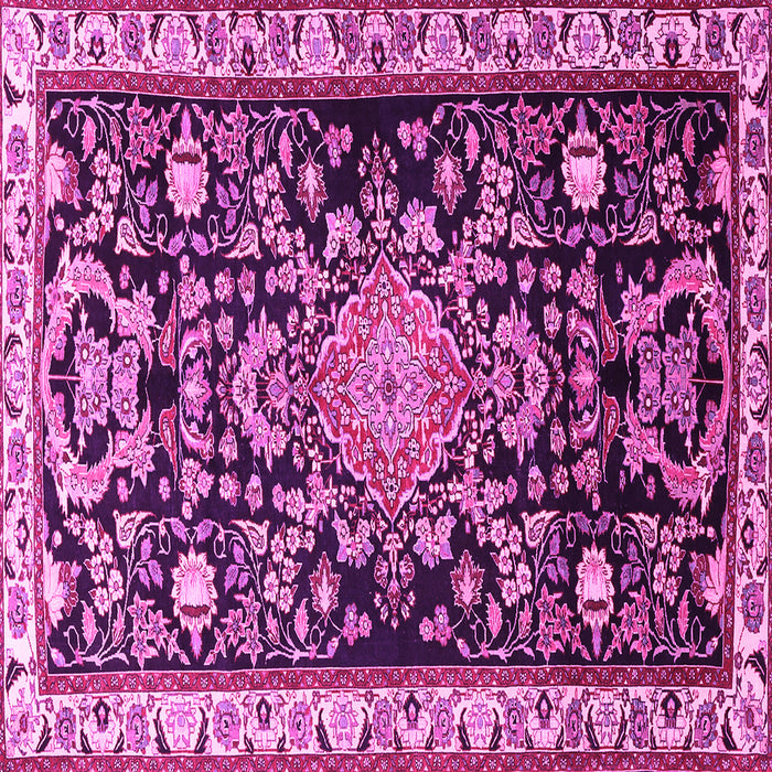 Square Machine Washable Animal Pink Traditional Rug, wshtr1071pnk
