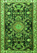 Animal Green Traditional Rug, tr1071grn