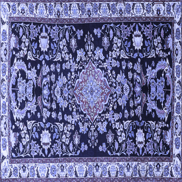 Square Machine Washable Animal Blue Traditional Rug, wshtr1071blu