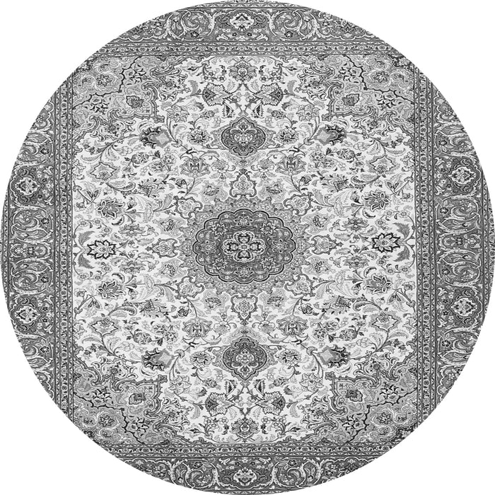 Square Medallion Gray Traditional Rug, tr1072gry
