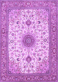 Medallion Purple Traditional Rug, tr1072pur