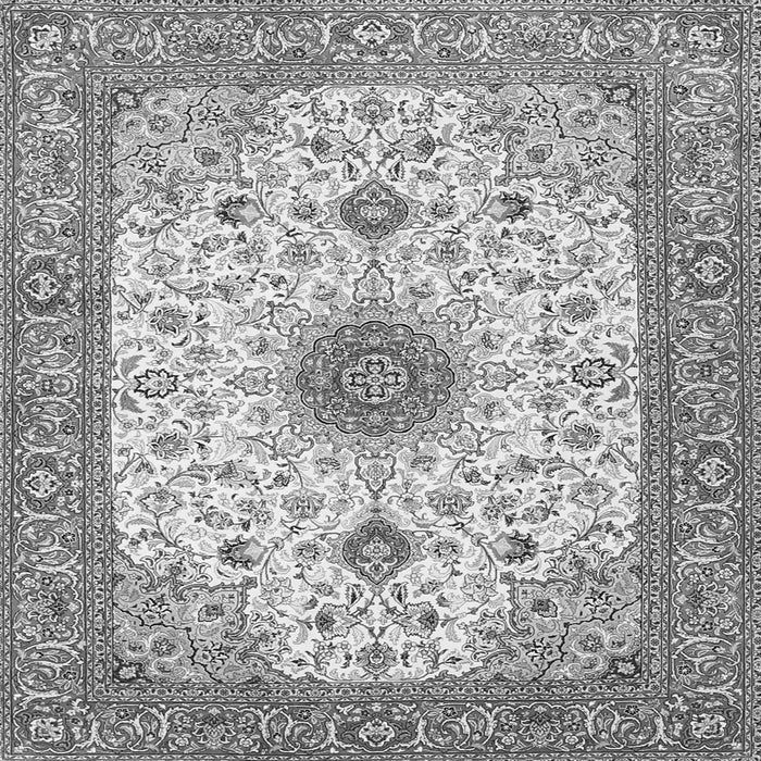 Serging Thickness of Medallion Gray Traditional Rug, tr1072gry